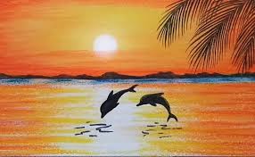 This is a wonderful colorful painting direct from the artist. How To Draw Sunset Scenery Of Beach Step By Step Very Easy Cute766
