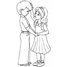 More than 600 free online coloring pages for kids: Kids Couple Coloring Sheet