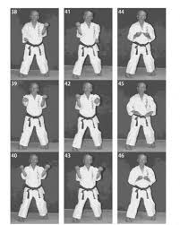 The kata consists of kicks, punches, sweeps, strikes, blocks, and throws. The Essence Of Bujutsu Karate Kata Kenji Ushiro Shindo Ryu Karate Martial Arts