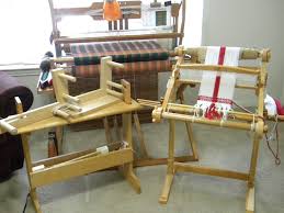 These Are My Looms From Left To Right Inkle Loom Four Harness Ashford Table Loom And A Kromski Harp Rigid Heddle Loom Inkle Loom Heddle Loom Home Decor