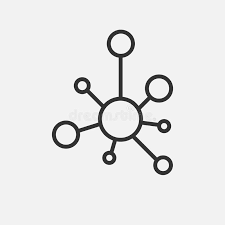 Connection Icon Hub Network Connection Isolated On Grey Background Vector Illu Ad Network Con Vector Illustration Gray Background Graphics Inspiration