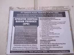 Saat ini pt yamaha music mfg sedang membuka lowongan kerja untuk posisi sbb: Facebook