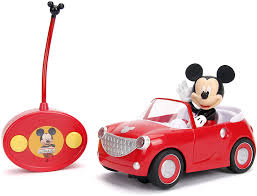 It features nintendo's mario so who wants this minnie mouse themed rc toy by jada toys has a fun spin function available. Amazon Com Jada Toys Disney Junior Mickey Mouse Clubhouse Roadster Rc Car Red 7 Toys Games