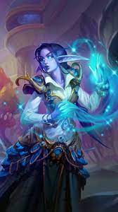 Download Hearthstone Phone Elise Starseeker Blue Aesthetic Magic Wallpaper  | Wallpapers.com