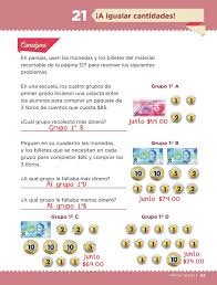 Catálogo de libros de educación básica. A Igualar Cantidades Desafio 21 Desafios Matematicos Primer Grado Tareas Cicloescolar