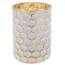 Read reviews for ashland® glass hurricane candle holder. Honeycomb Mercury Glass Candle Holder Large Hobby Lobby 80827919