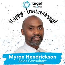 Join us in wishing Myron a happy work anniversary! Myron has been a driving  force behind Target's success for an incredible two decades! 🌟 A true  professional, he's all about making print