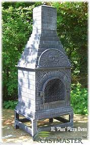 Outdoor garden firepit with bbq grill. Castmaster Outdoor Garden Cast Iron Pizza Oven Chiminea Large Xl Xl Plus Outdoor Fire Pit Sets Backyard Retaining Walls