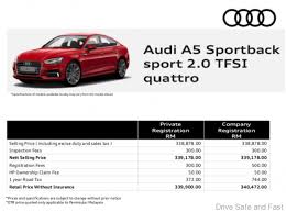 The car price list (senarai harga kereta di malaysia) may not be updated and just for your referenc Euromobil Has A Great Offer For The Audi A5 Sportback