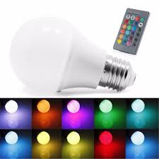 E27 5w Rgb 16 Color Led Globe Bulbs Rgb Led Light With 24key Rmote Control Ac 85 265 Sale Banggood Com