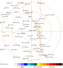 Situated at 370m on the little liverpool range between marburg and rosewood and 53 km west of the brisbane gpo this radar has a good overall view of precipitation in all sectors. 64 Km Brisbane Mt Stapylton Radar