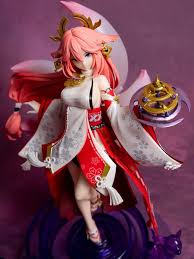 NO BOX 25cm Genshin Impact Yae Miko Figure Toy PVC Collection Model Anime |  eBay