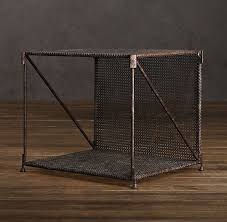 1920s French Metal Side Table Metal Side Table Restoration Hardware Table Side Table