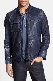Men S Leather Jacket Blue Color Jacket Biker Leather Jacket For Men Mens Blue Leather Jacket Leather Jacket Leather Jacket Men