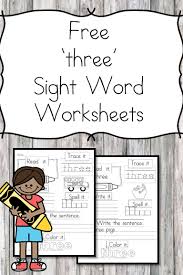 Free Three Sight Word Worksheet Easy Download Sight Word Worksheets Sight Word Worksheets Free Teaching Sight Words