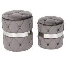 Check out our velvet round pouf selection for the very best in unique or custom, handmade pieces from our living room furniture shops. Knobby Factory Price Customized Grey Velvet Round Storage Stool Ottoman China Sofa Bench Footstool Ottoman Made In China Com