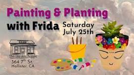 Painting a pot and planting Frida Khalo!