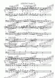 Trombone Grade 3 Scales Arpeggios Bass Clef With Slide Positions Abrsm Format For Solo Instrument Trombone By Ray Thompson Sheet Music Pdf