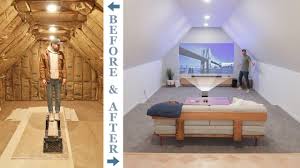 You could turn your attic into a new work space. Diy Attic To 4k Home Theater Renovation How To Remodel An Attic Youtube
