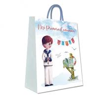 Puedes personalizar la etiqueta de la botella para que quede descripción. Bolsa Comunion Nino Bolsas
