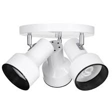 The home depot offers a huge variety of contemporary designs and color types to fit perfectly in any fixture. Hampton Bay 3 Light White Ceiling Spotlight Ro101 The Home Depot