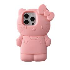 Funny 3D Cartoon Bow Hello Kitty Soft Silicone Case For iPhone 16 15 ProMax  14 13 12 11 Pro Max Shock Proof Back Cover