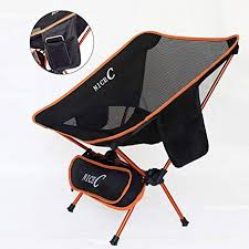 Nicec Ultralight Chair Portable Camping Chair Folding 2 Storage Bags Carry Bag Compact Heavy Duty Outdoor C Portable Camping Chair Camping Chair Bag Storage