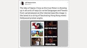 Arrest of hong kong activist agnes chow reignites calls for a 'mulan' boycott. Mengenal Agnes Chow Aktivis Cantik Hong Kong Yang Dijuluki The Real Mulan