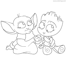 Please do not download my videos.* Baby Yoda And Baby Groot Coloring Pages Xcolorings Com