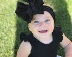 Black Velvet Messy Bow Headwrap, Toddler Girl Shredded Headband, Baby  Shower Gift for Girl, Toddler Girl Outfit