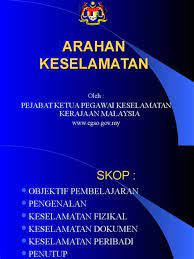 Seperti yang ditetapkan di buku arahan keselamatan. Buku Arahan Keselamatan Kerajaan Arahan Keselamatan Arahan Keselamatan Dengan Pembetulan Untuk A Toniseledri