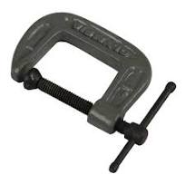 Olympia Tools 1" x 1" Cast Steel C-Clamp with Adjusting Black Oxide Swivel 38-110