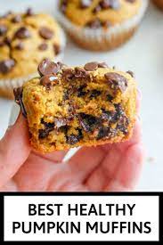 The Best Healthy Pumpkin Muffins Recipe Pumpkin Muffins Healthy Pumpkin Chocolate Chip Muffins Healthy Sweets
