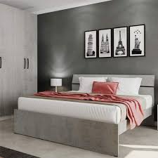 Stile e semplicità sono gli elementi caratteristici per rendere unica la vostra camera da letto. Letto Matrimoniale Due Piazze Per Camera Da Letto Letti Matrimoniali Moderni In Legno Di Colore Cemento 200x171x98 Cm