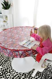 Waterproof Table Cover Diy For Arts Craft Time Tablecover Crafttable Waterproof Tablecloth Abeautifulmess In 2020 Table Cover Diy Table Covers Messy Crafts