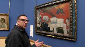 It depicts a scene from the bible in which jacob wrestles an angel. A Thread From Thealiceroberts If Anyone Else Fancies Using Januszczak S The Art Mysteries 3 Gaugin S Vision After The Sermon For