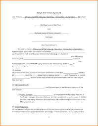 Free Simple Joint Venture Agreement Template Joint Venture Venture Business Mentor