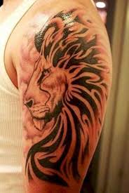 Half Sleeve Lion Tattoo For Men Cool Man Tattoos Tribal Tattoos For Men Cool Arm Tattoos Tribal Lion Tattoo