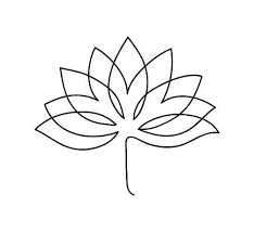 Lotus Icon Logo Outline Illustration Of Lotus Flower Black And Lotus Flower Logo Lotus Flower Outline Flower Outline