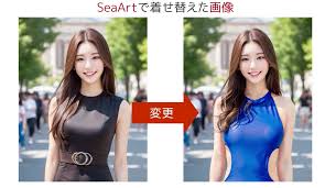 SeaArtでAI美女を好きな服装に着せ替えする方法！｜AI美女の ...