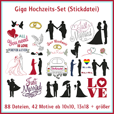 Johann sebastian bach composed the church cantata ach! Giga Hochzeits Set Stickdatei Rock Queen Stickdateien
