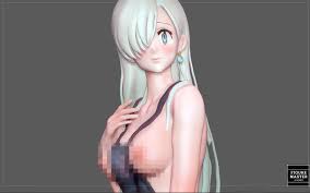 STL file ELIZABETH LIONES NAKED NUDE HENTAI Seven Deadly Sins ANIME SEXY  GIRL CHARACTER・3D printer design to download・Cults