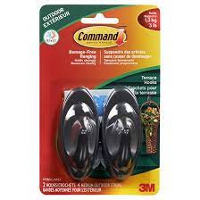 Simply slide the stainless steel hook. Command Outdoor Terrace Hooks Slate 2 Pack 17086s Awef Rona