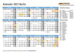 Zum nachschlagen, drucken, als pdf oder ausdrucken.eu. Kalender 2021 Berlin Alle Fest Und Feiertage