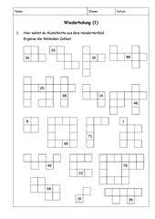 Kostenlos selbst ausdrucken in din a4 und a3. Mathematik Arbeitsmaterialien Hunderterfeld Haus Tafel 4teachers De