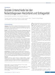 Soziale Unterschiede Bei Den Notarztdiagnosen Herzinfarkt Und Schlaganfall