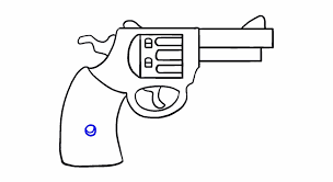 A gun is a weapon consisting of a metal tube, with mechanical attachments, from which projectiles are shot by the force of an explosive; How To Draw Cartoon Revolver Easy Gun Drawing Transparent Png Download 1903471 Vippng