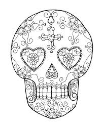 Heart Sugar Skull Coloring Pages Skull Coloring Pages Sugar Skull Drawing Skull Decal