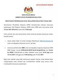 Tarikh rasmi keputusan spm 2020 diumumkan. Krprpqbemvv2im