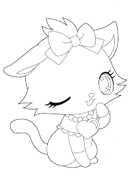 Jewelpet Funny Kitty Coloring Pages For Kids Printable Free Unicorn Coloring Pages Kitty Coloring Cute Coloring Pages